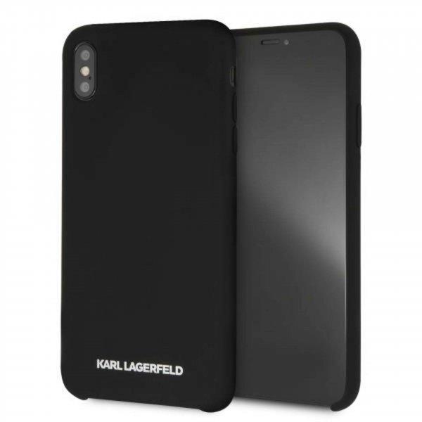 Karl Lagerfeld KLHCI65SLBKS iPhone Xs Max kemény tok, fekete/fekete szilikon