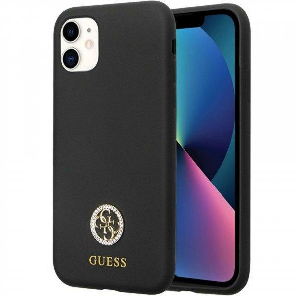 Guess GUHCN614DGPK tok iPhone 11 / Xr telefonhoz - Fekete shilikon logo Strass
4G