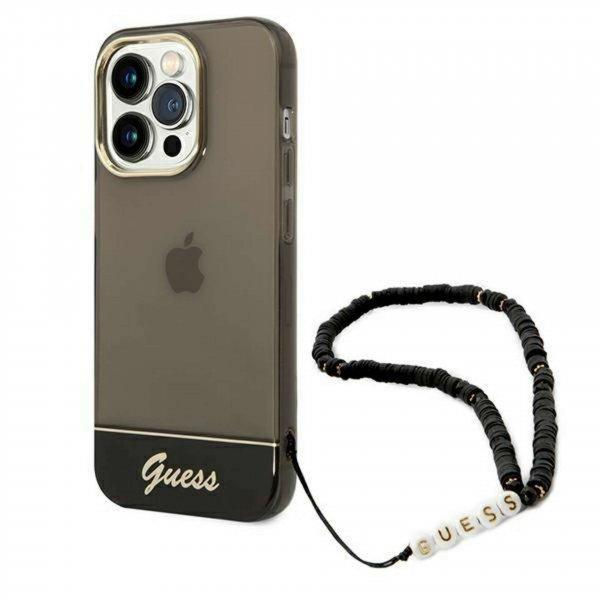 Guess GUHCP14XHGCOHK iPhone 14 Pro Max 6,7 hüvelykes fekete/fekete keménytokos
áttetsző gyöngyszíj