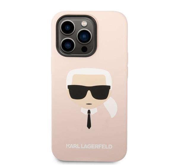 Karl Lagerfeld Silicone Karl's Head iPhone 14 Pro Magsafe hátlap tok, halvány
rózsaszín
