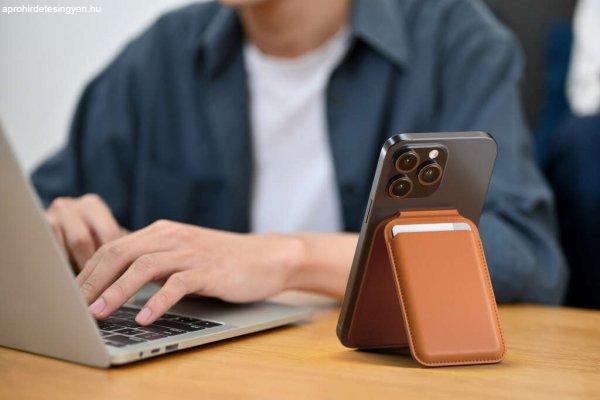 Satechi Vegan-Leather Magnetic Wallet Stand (iPhone 12/13/14/15 all models) -
Orange