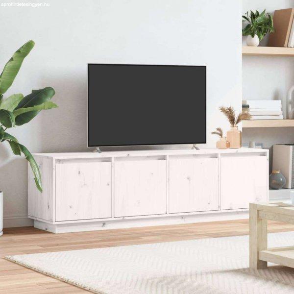 vidaXL fehér tömör fenyőfa TV-szekrény 156 x 37 x 45 cm