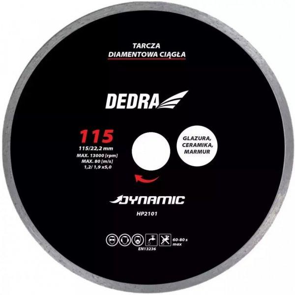 DEDRA Folyamatos vágóélű gyémánttárcsa csempe 200/25,4mm Dynamic