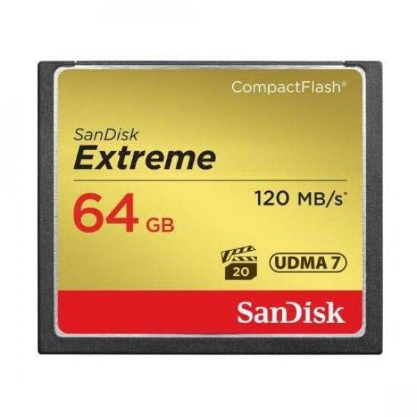 SanDisk 64GB Extreme UDMA7 (transfer 120MB/s) Compact Flash memóriakártya
