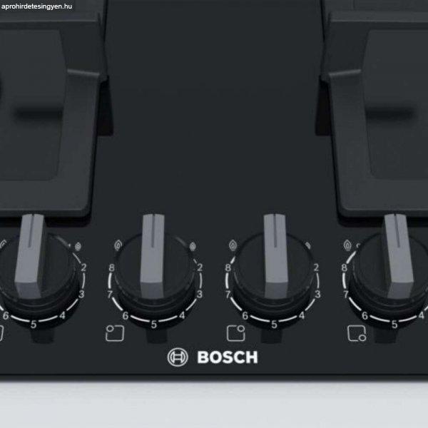 Bosch Serie | 6, Gáz főzőlap, 60 cm, Edzett üveg, Fekete, PPH6A6B20