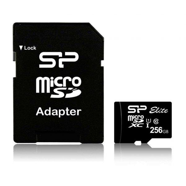 Silicon Power Elite 256GB microSDXC Memóriakártya UHS-1 + adapter