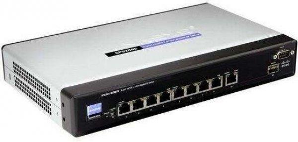 Cisco SPS208G-G5 10/100 Desktop switch 8 portos + 2 Gigabit Port