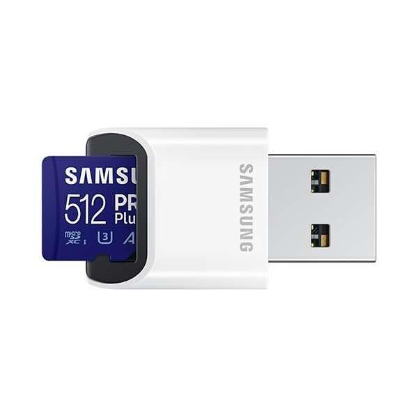 Samsung MicroSD kártya - 512GB MB-MD512KA/EU (PRO PLUS, UHS-I, R160/W120,
adapter, 512GB)