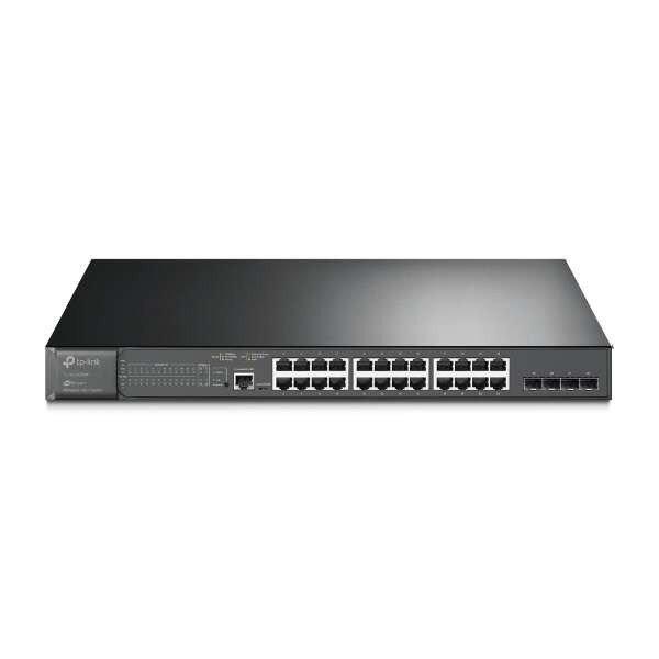 TP-Link TL-SG3428MP Switch 24x1000Mbps (24xPOE+) + 4x1Gigabit SFP+ + 2xkonzol
port, Menedzselhető, TL-SG3428MP