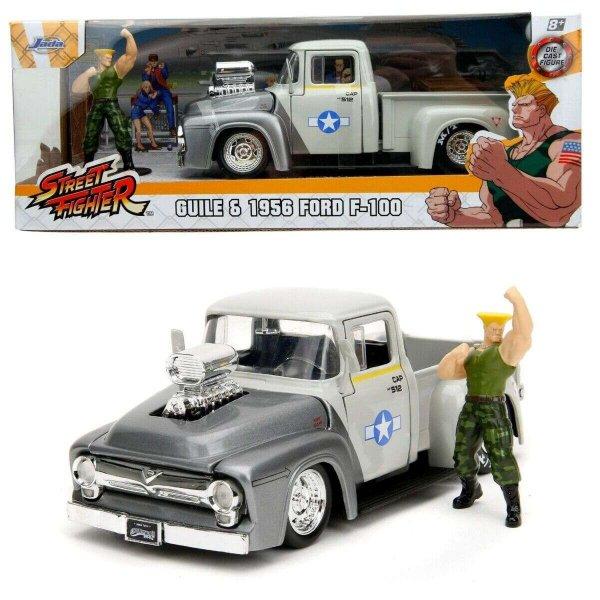 Street Fighter Guile & 1956 Ford F-100 modell autó 1:24