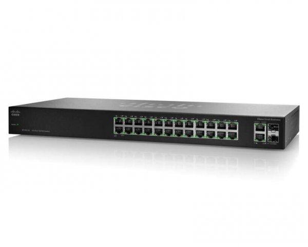 Cisco SF112-24-EU 10/100 Switch + 2 Gigabites Uplink - Fekete
