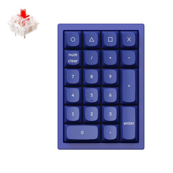 Keychron Q0-J1 Mechanikus Numpad (Red Switch) - Kék