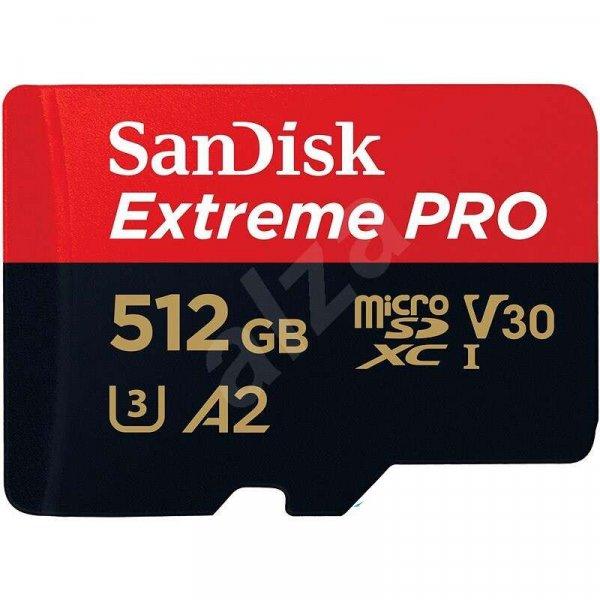 Sandisk Extreme PRO 512GB microSDXC UHS-I Memóriakártya + Adapter