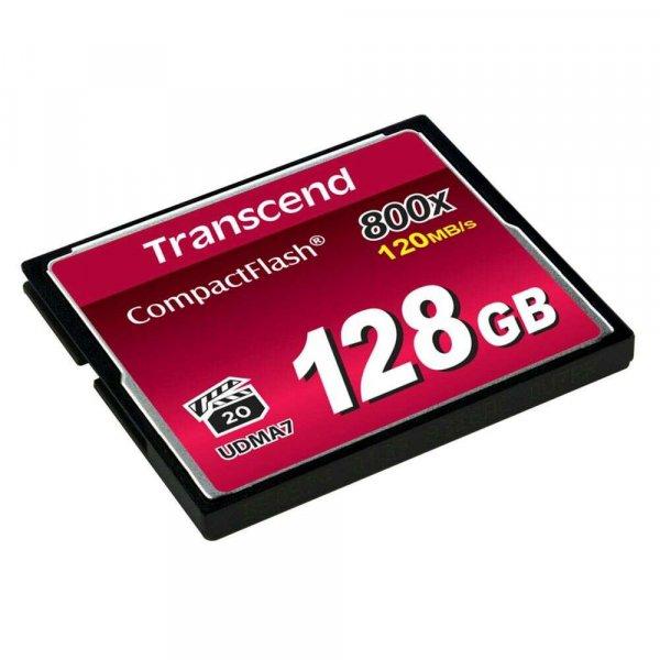 Transcend TS128GCF800 128GB, 800x, MLC NAND, Compact Flash memóriakártya