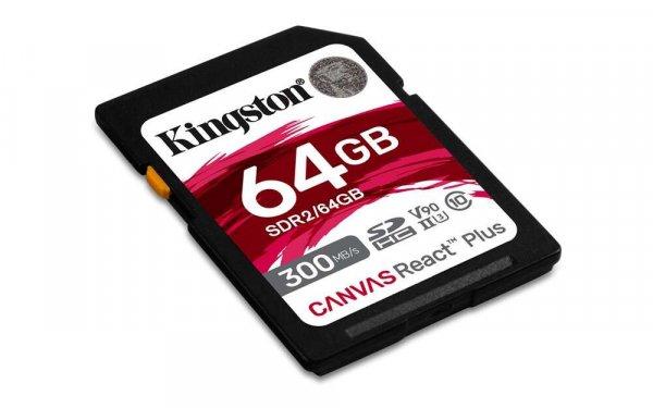 Kingston Canvas React Plus 64GB SDXC UHS-II Memóriakártya