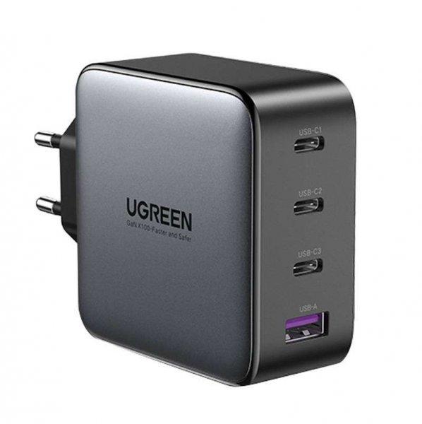 Ugreen CD226 3x USB-C / USB-A Hálózati töltő - Fekete (5V / 3A)