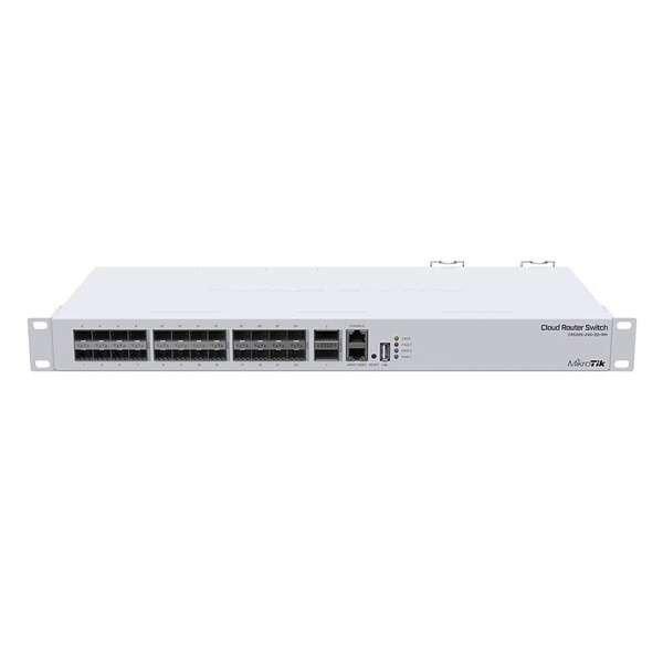 Mikrotik CRS326-24S+2Q+RM Cloud Router Switch 1x100Mbps + 24x10Gbps SFP+ +
2x40Gbps QSFP+, Fémházas, Rackes - CRS326-24S+2Q+RM