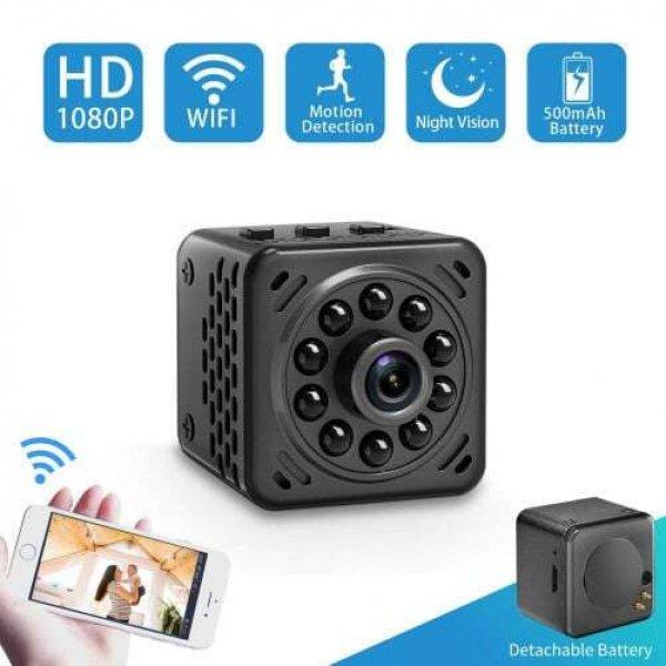 Mini kém kamera iUni IP34, Vezeték nélküli, Full HD 1080p, Audió-Videó,
Éjszakai látás, Leszerelhető elem