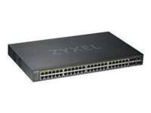 Zyxel GS1920-48HPV2-EU0101F Switch 44x1000Mbps (44xPOE) + 4xGigabit kombó SFP+
2xGigabit SFP, Fémházas Menedzselhető (48GbE POE port), GS1920-