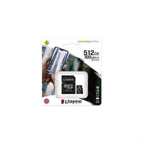 FL Kingston 512GB SD micro Canvas Select Plus (SDXC Class 10 A1) (SDCS2/512GB)
memória kártya adapterrel