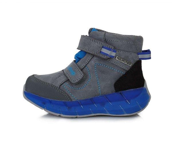DDstep kisfiú átmeneti őszi cipő, kék szürke, vízálló 26