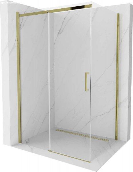 Mexen Omega Zuhanykabin Toló ajtóval    120 x 70 cm,  átlátszó üveg, arany
 - 825-120-070-50-0 Toló ajtós