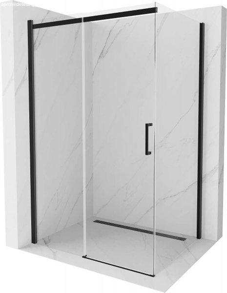 Mexen Omega Zuhanykabin Toló ajtóval    100 x 70 cm,  átlátszó üveg, 
fekete  - 825-100-070-70-0 Toló ajtós