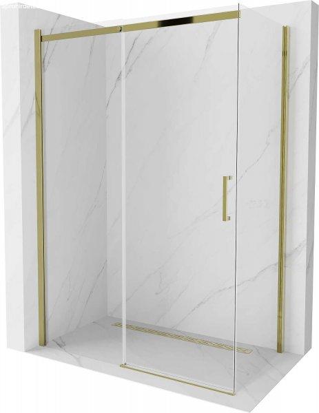 Mexen Omega Zuhanykabin Toló ajtóval    130 x 70 cm,  átlátszó üveg, arany
 - 825-130-070-50-0 Toló ajtós