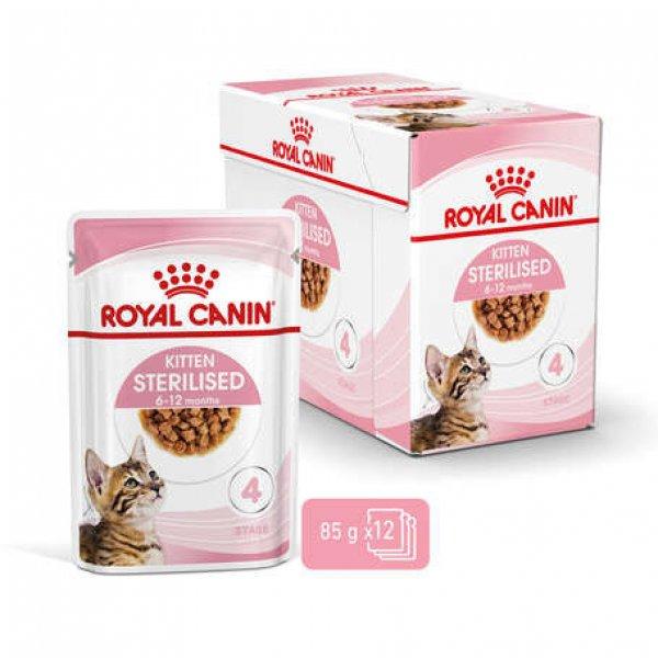 Royal Canin Kitten Sterilised Gravy - Ivartalanított kölyök macska szószos
nedves táp (48 x 85 g) 4.08 kg