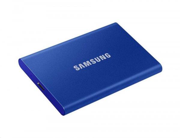 Samsung T7 hordozható SSD, 500 GB, USB 3.2,Kék