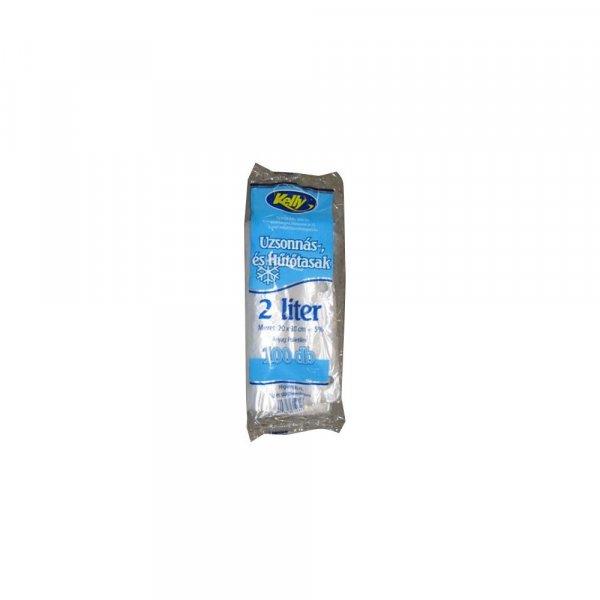 Nylon zacskó 20 x 30 cm (2 literes) 100 db/csomag uzsonnás tömbösített