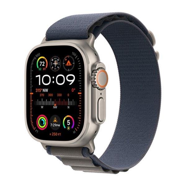 Apple Watch Ultra 2 GPS + Cellular, 49mm Titanium Tok Blue Alpine Loop - Small
