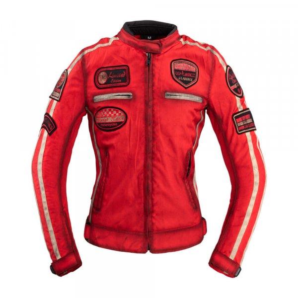 Női motoros kabát W-TEC Virginia piros XXL