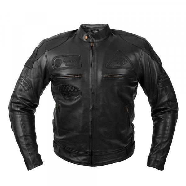 Bőr motoros kabát W-TEC Urban Noir S fekete