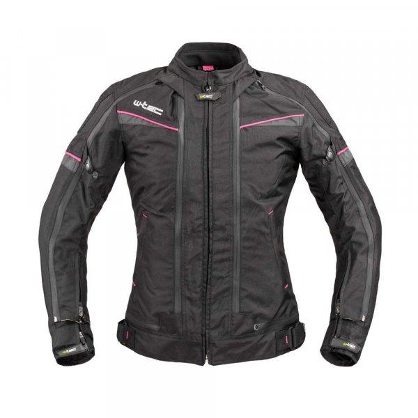 Női motoros kabát W-TEC Progair Lady fekete-rózsaszín 3XL