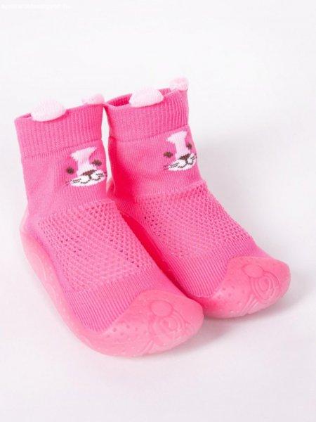 YO! zoknicipő 22-es - pink cica