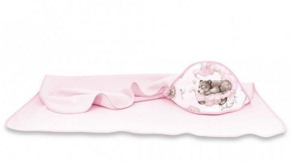 Baby Shop kapucnis fürdőlepedő 100*100 cm - Felhőn alvó állatok
rózsaszín 