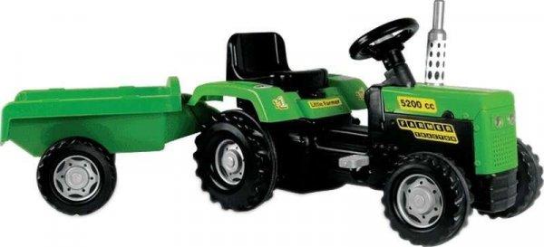 Dolu Pedálos gyerek Traktor utánfutóval 146cm #zöld-fekete