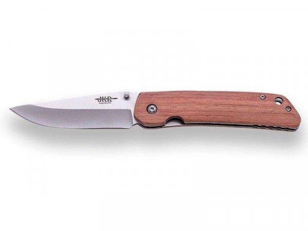 Joker kés, 8,5 cm-es rozsdamentes acél penge, zárható, fa markolattal