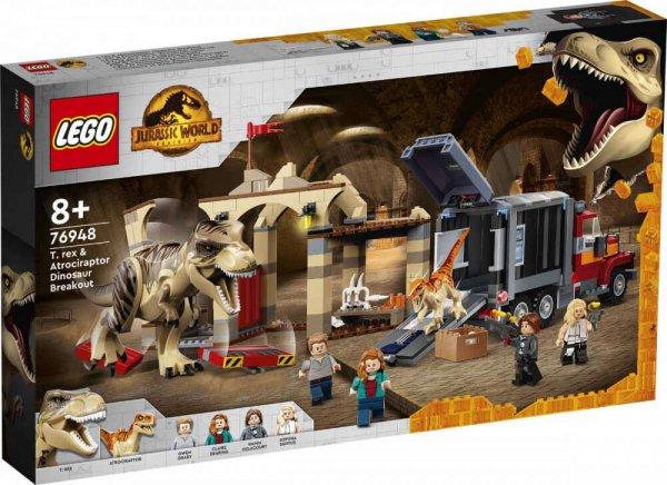 Lego Jurassic World 76948 T-Rex és Atrociraptor dinoszaurusz szökése