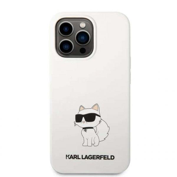 Karl Lagerfeld folyékony szilikon Choupette NFT hátlap iPhone 13 Pro fehér
színhez
