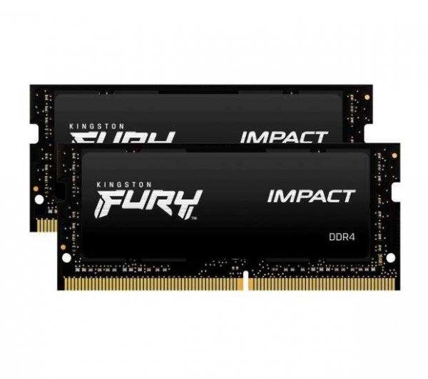 64GB 2666MHz DDR4 RAM Kingston Fury Impact notebook memória CL16 (2x32GB)
(KF426S16IBK2/64)