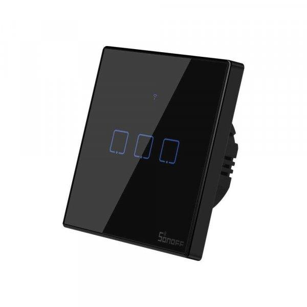 Sonoff TX T3 EU 3C Wi-Fi + RF háromgombos érintős kapcsoló fekete
(SON-KAP-TXT33)
