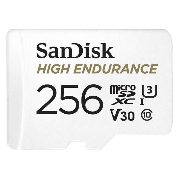 256GB Micro SDXC memória kártya Sandisk High Endurance CL10 U3 V30 + adapter 
(SDSQQNR-256G-GN6IA / 183568)
