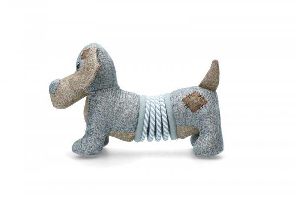 COUNTRY-DOG kutya széthúzható  rugóval kutyajáték plüss