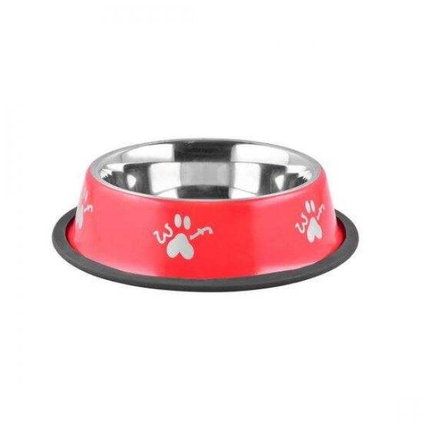 Tál, tál, kutyának, macskának, kerek, rozsdamentes acél, piros, 900 ml, 23
cm, Magic Home