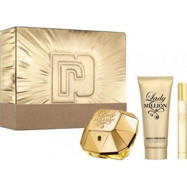 Paco Rabanne Lady Million parfüm és testápoló ajándék szett nőknek - 3 db