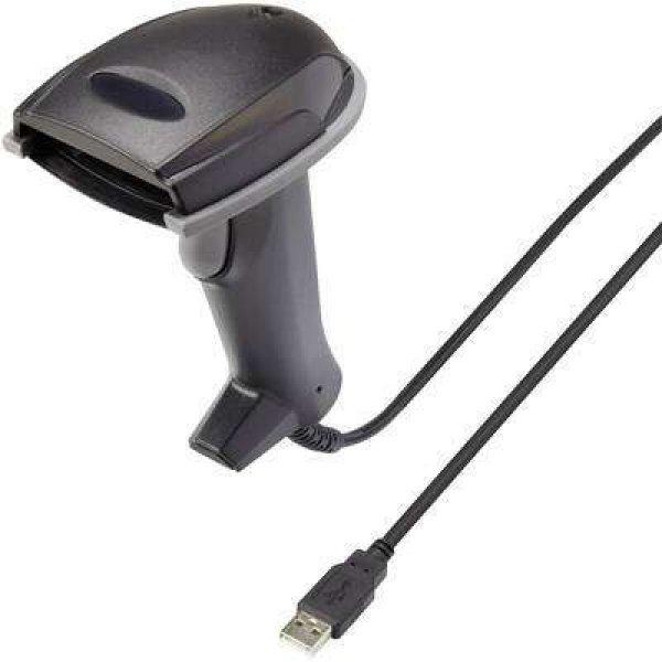 Renkforce CR6307A USB-Kit Vonalkód olvasó Vezetékes 1D CCD Fekete Kézi
szkenner USB