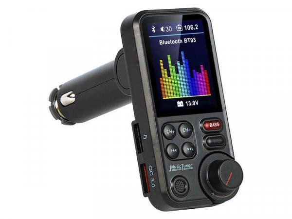 Bluetooth 5.0 FM Transzmitter telefon kihangosítóval + USB 3.0 Gyorstöltő
