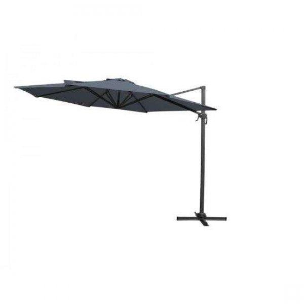 Kerti/terasz esernyő, csuklós, grafit, 350 cm